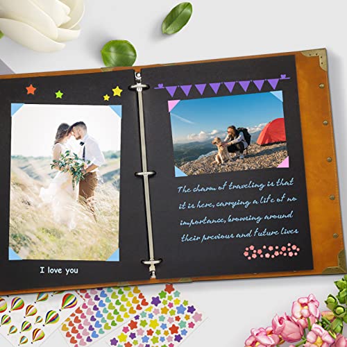 ZEEYUAN Mothers' Day Gift Scrapbook Album for Mom, Leather Photo Album Journal Scrap Book Family Scrapbook Gift for Mom Grandma by ZEEYUAN - Used condition - Image 7
