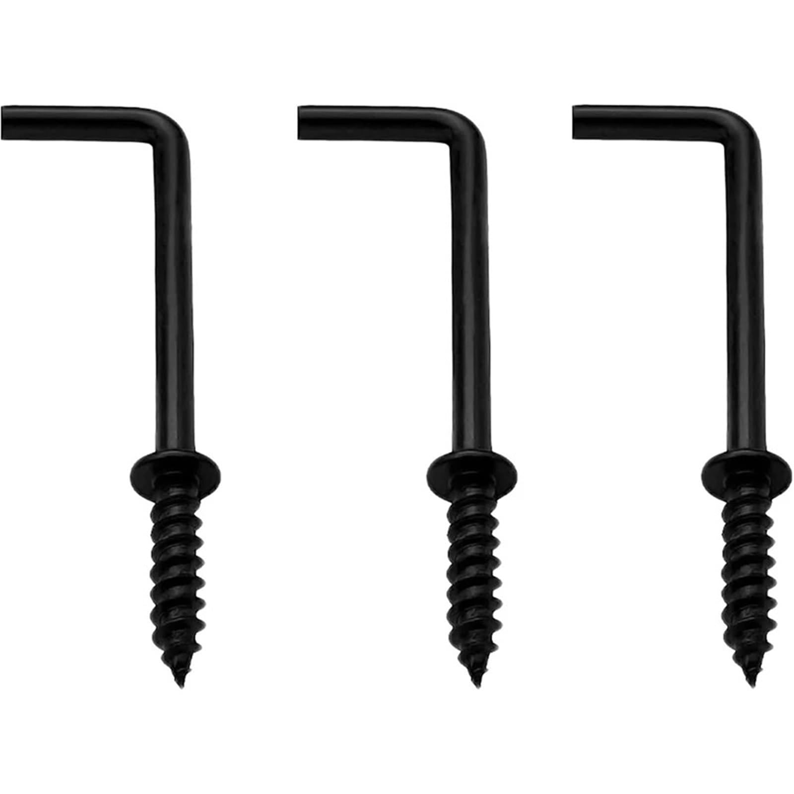 Ganchos En L De Tornillo Tornillo autorroscante en forma de L, perchas montaje pared, ganchos techo ángulo recto for colgar imágenes(Silver,100PCS)