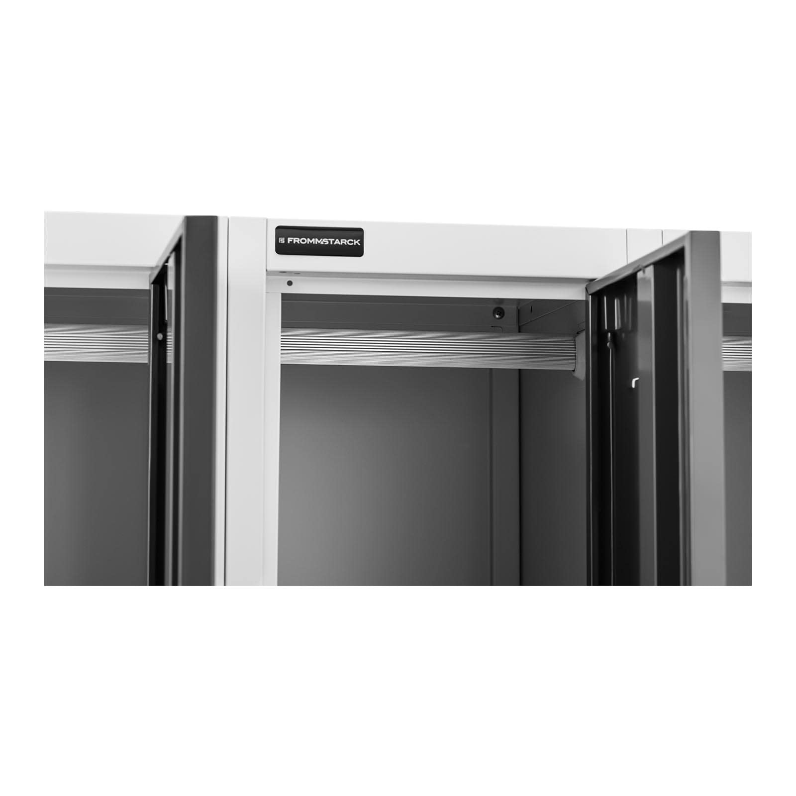 Fromm & Starck Armadietto Guardaroba In Metallo Ufficio Per Spogliatoio STAR_MCAB_15 (6 scomparti, 200 kg, Grigio)