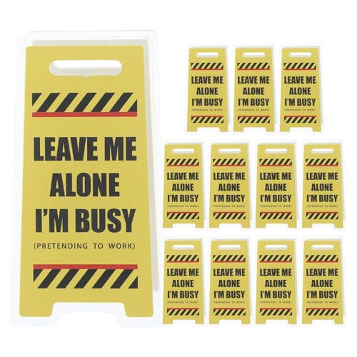 NUOBESTY 12個入り おもしろミニデスク用Leave Me Aloneサイン オフィス用メモクリップ アクリル製メモホルダークリップ 上司 リーダー 同僚用 かわいいデスク オフィスアクセサリー