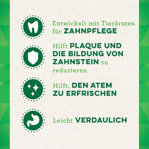 Greenies Dental Treats Original Medium – Zahnpflegesnacks für mittelgroße Hunde von 12-22 kg – Hundeleckerli zur täglichen Zahnreinigung – 1 x 340 g