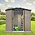 Zevemomo 6 x 4 ft Outdoor Storage Shed, All Weather Metal Sheds with Metal Foundation & Lockable Sliding Doors, Tool Sheds for Garden, Patio, Backyard, Lawn, Brown