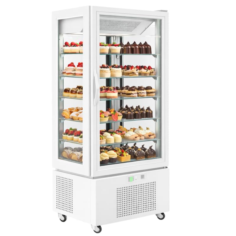 Vetrina refrigerata negativa 4 facce vetrate 475L – bianca – congelatore professionale