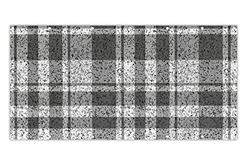 MuchoWow® Balkon Sichtschutz Sichtschutzmatte Balkonbanner Abdeckung für Terrasse Balkon Windschutz Blickdicht Wetterfest 200x110 cm Muster - Geometrie - Schwarz - Weiß
