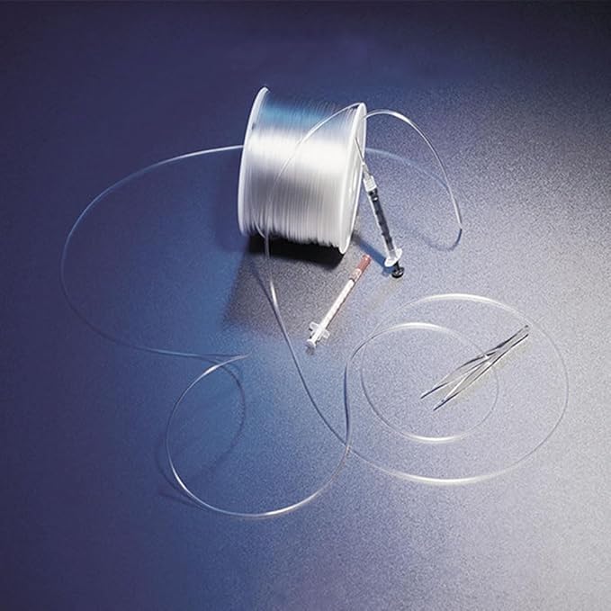 PTFE Pipe for Microfluidic/Chromatography, OD= 1/8"or 1/16", ID= 0.007"~1/16" PTFE Pipe, Ultrafine Teflon Tube, 3.3ft/Pcs (OuterDia=1/16 inch, Length=3.2ft, Blue-ID=0.01inch(=0.25mm))