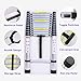 Telescopic Ladder Extension Folding Ladder Aluminum 16.4ft/5m Portable Lightweight Telescoping Extendable Ladders, Non-Slip Home Roofing Loft Tool Multi-Use Collapsible Ladder, 330lbs Capacity