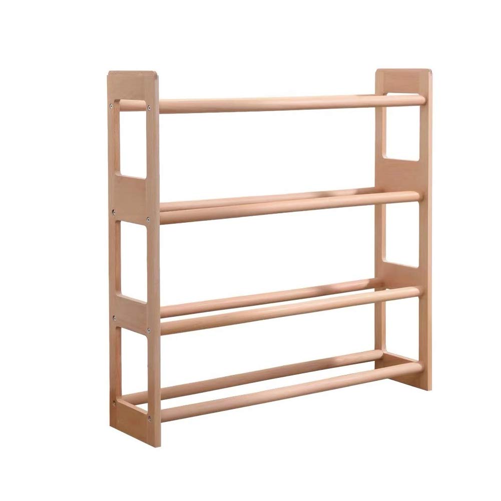 Zapatero bambú madera 4 estantes para hall sala de estar y pasillo 79.5cm