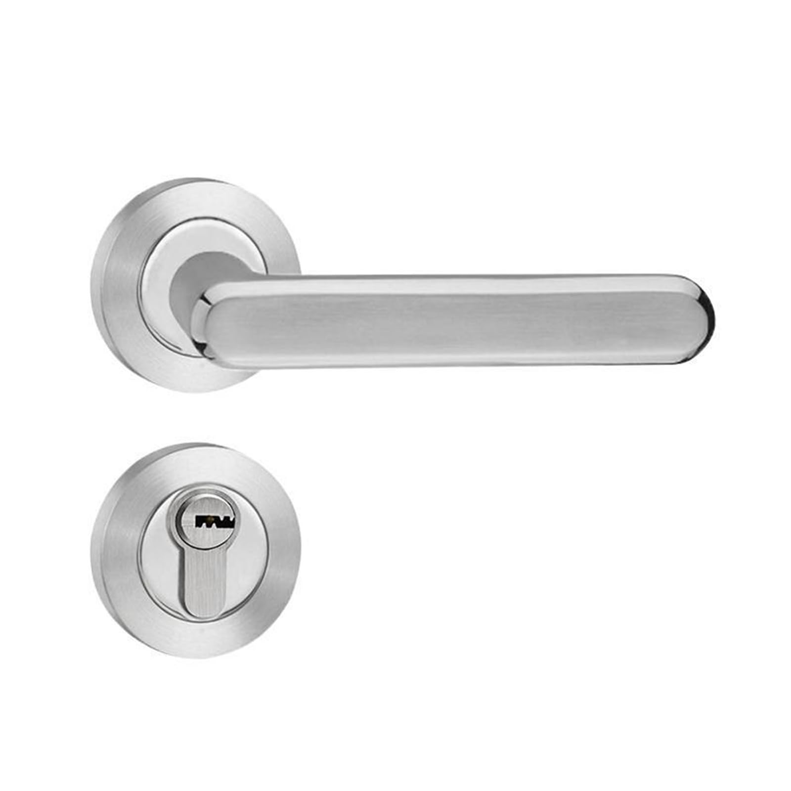 Vlalamno One Color Stainless Steel Split Lock Lever Handle Office 304 Square Cover