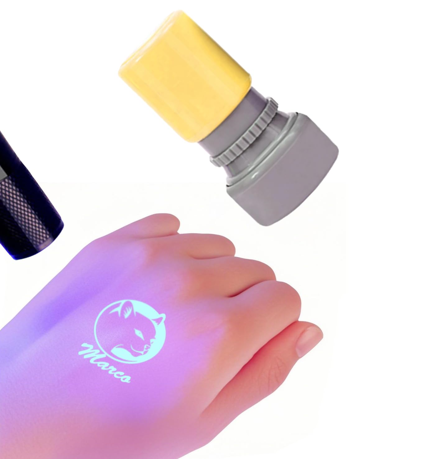 Stamps for Invisible Marks (Revealed Under UV Light), Invisible Ink Stamp, Customizable Transparent Pattern Stamper, Anti - Counterfeiting Transparent Stamp for Paper Documents