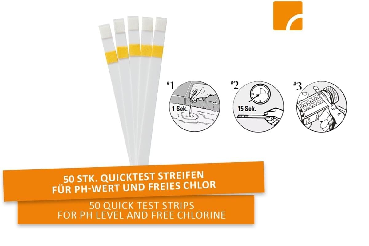 Steinbach | Poolpflege Total Blue Starter-Set | inkl. 50er Teststreifen Kit, Dosierschwimmer & Testkit für pH-Wert/Chlor | ideal zur Wasserkontrolle | Poolwasser sauber und kristallklar