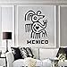 Adesivo Murale Parola Messicana America Latina Maya Aztec Antico Personaggio Adesivo Soggiorno Camera Da Letto Decalcomania In Vinile Poster Retrò 56X78 Cm