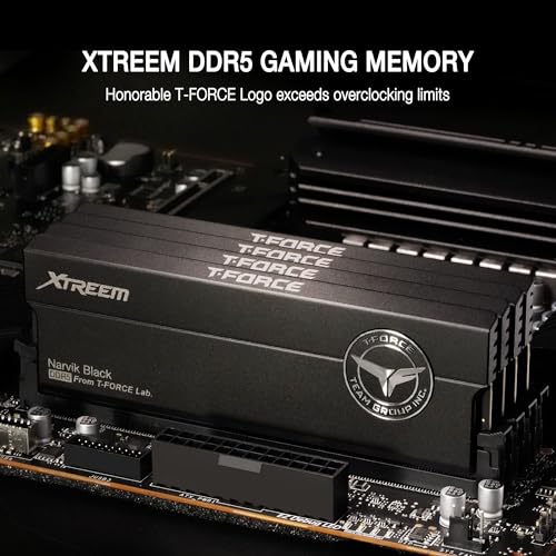 Image of TEAMGROUP T-Force XTREEM DDR5 Ram 32GB (2x16GB) 7200MHz PC5-57600 CL34 A-DIE Desktop Memory Module Ram for Intel XMP 3.0 & AMD Expo Compatible Black FFXD532G7200HC34ADC01