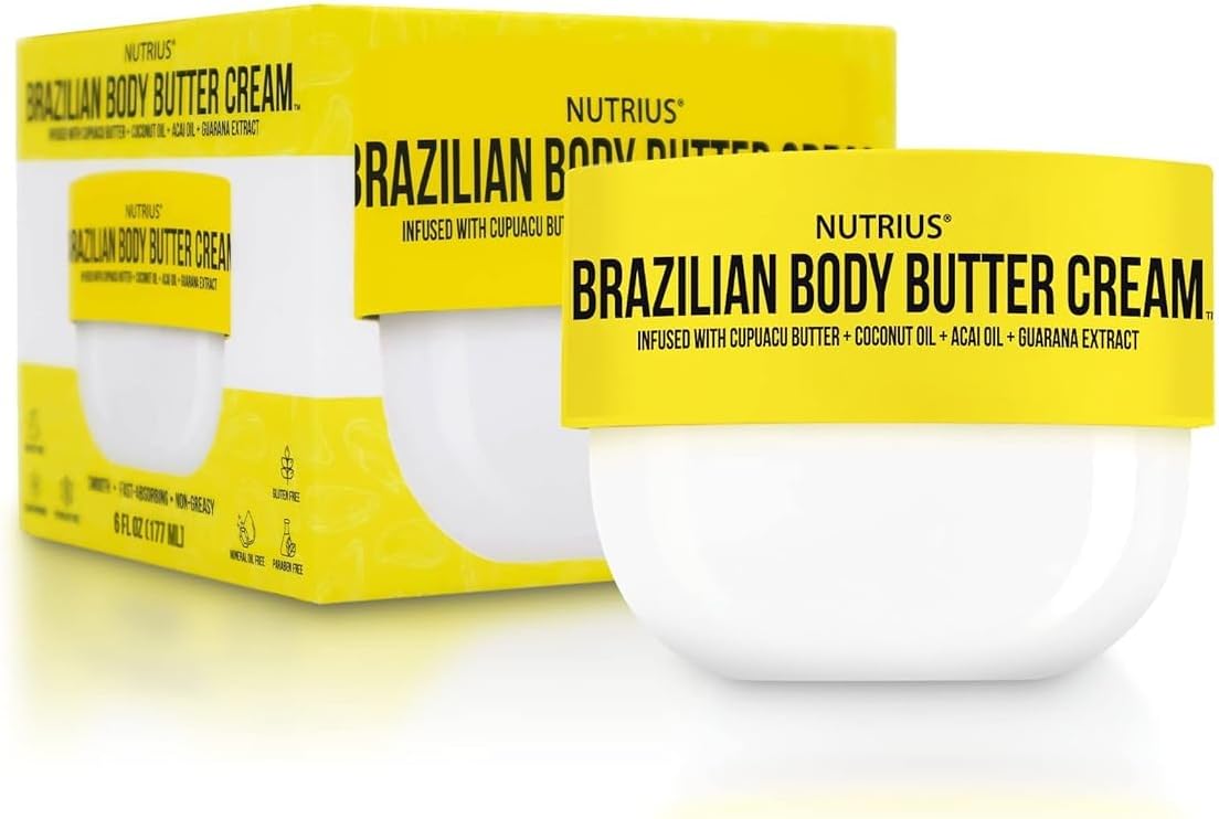 Nutrius Brazilian Body Butter Cream, 6 FL OZ Beauty