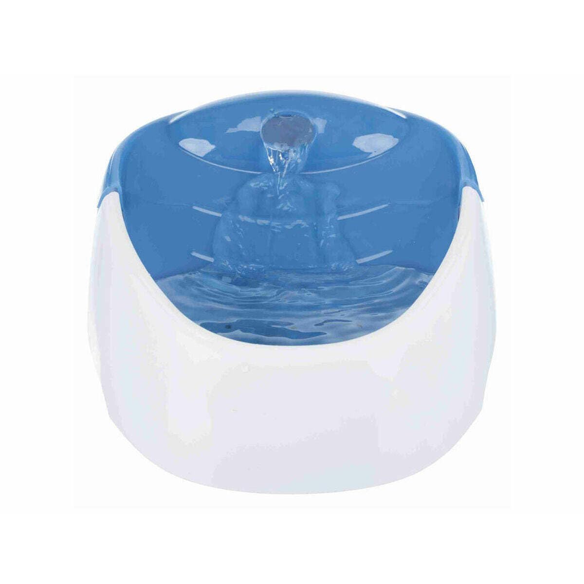 TRIXIE Trinkbrunnen Duo Stream - weiß/grau 1 l/20 × 12 × 23 cm