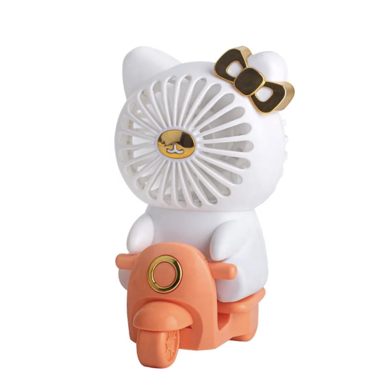 FARBEN Kids Cute Pet Mini Fan LED Desk Light Study Night Table Lamp with USB Charging Cable (Assorted Color)