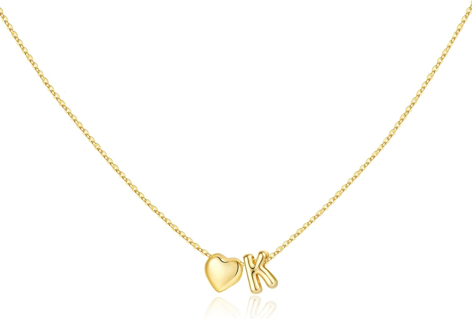 Christmas gifts heart initial necklaces for grandkids teen girls