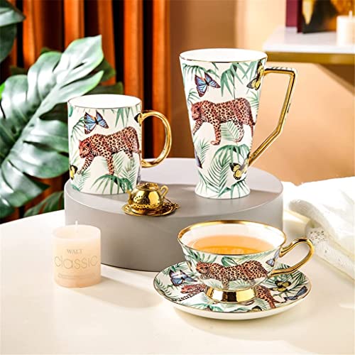BJH Taza de café Taza de café de Porcelana China Taza de cerámica Taza de Gran Capacidad para recién Casados Regalos… - Imagen 4