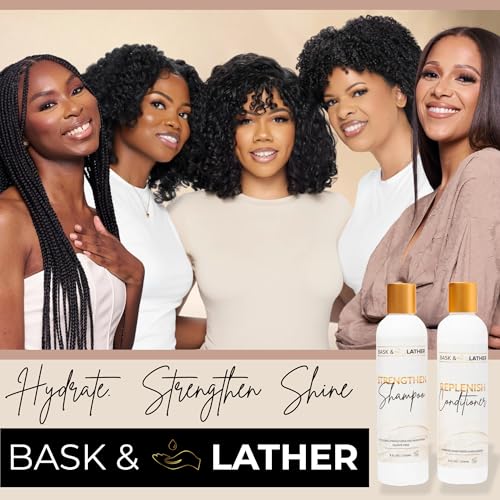 BASK & LATHER Strengthen Hair Shampoo – All-Natural, pH‑Balanced Formula for Hair Growth & Repair, Sulfate‑Free, Silicone‑Free, Paraben‑Free, 8 oz - Image 6