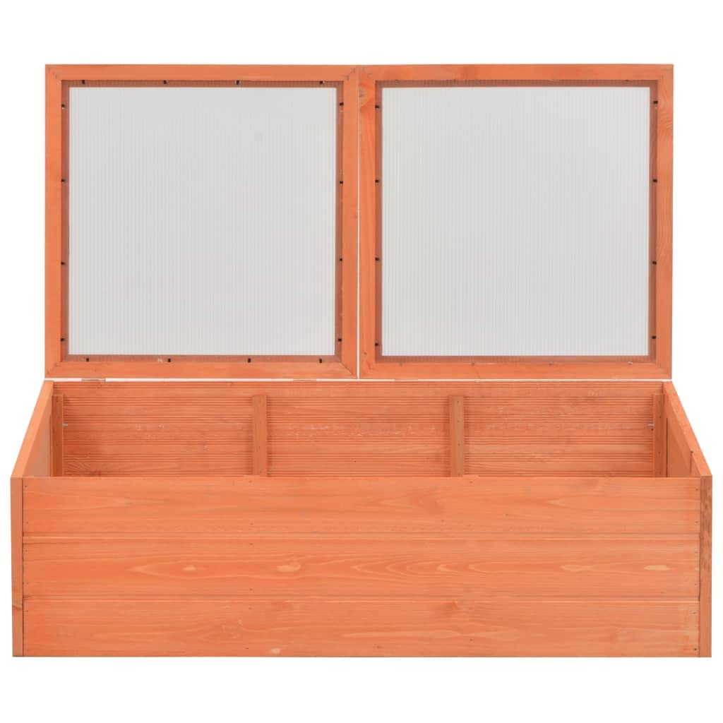 Jardinera de madera 100 x 50 x 34 cm con placas de PC, casa para cultivo de verduras y protección de plantas, invernadero resistente a la intemperie para invernar en balcón, terraza, jardín
