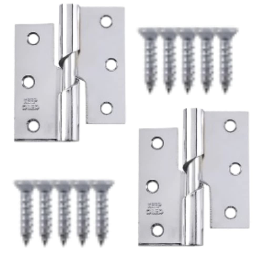 Sisi Uk Rising Butt Door Hinges Left Handed Zinc Steel 3 Inch Rising Butt Hinge Folding Door Hinge Folding Butt For Internal External Doors Solid Doors Square Corners 1 Pair.