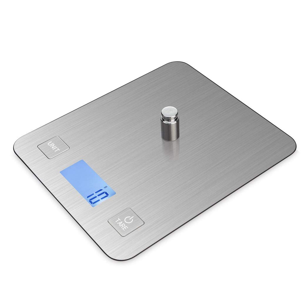 SaryEdge Stainless Steel Food Scales 5kg/1g Electronic Digital LCD Display for Home Cooking Baking Fruit Vegetables Weighing,