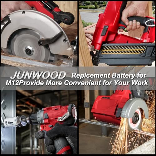 Image of 2Pack 8.0Ah Replacement for Milwaukee M12 Battery Charger Kit 12V Lithium Batteries with LCD Display Compatible with 12 Volt 48-11-2420 48-11-2401 48-11-2402 48-11-2430 48-11-2440 Cordless Power Tools