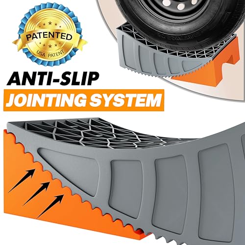 Image of CARMTEK Camper Leveler 1-Pack Set | 6 Inch RV Levelers for Travel Trailers with Wide-Spread Dual Axles | Faster RV Leveling System Than RV Leveling Blocks | RV Accessories