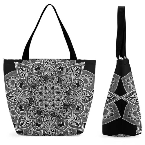 Sac de voyage mandala blanc spacieux contre le manque de place