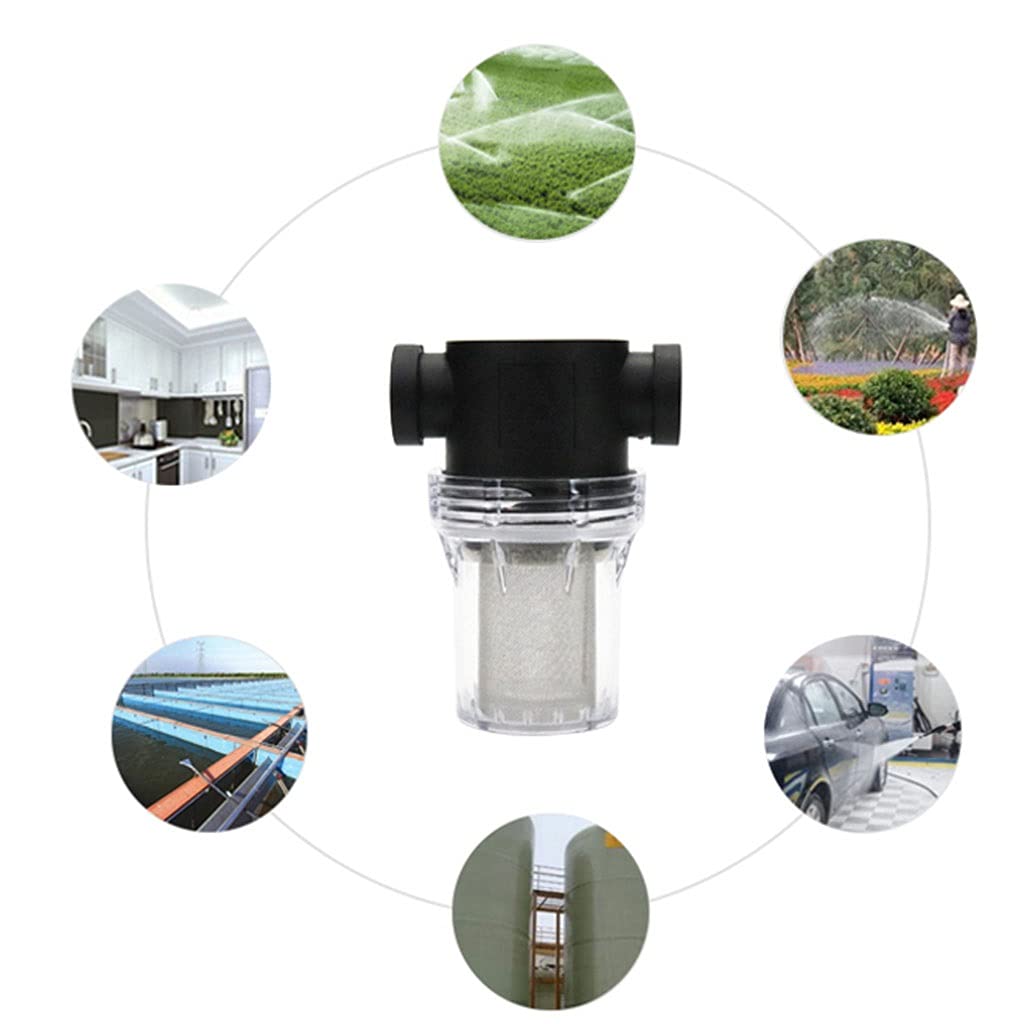 Filtro de Succión de Bomba de Agua, 1 prefiltro de impurezas de plástico for Sistema de riego(0.5 Inch 80 Mesh in)