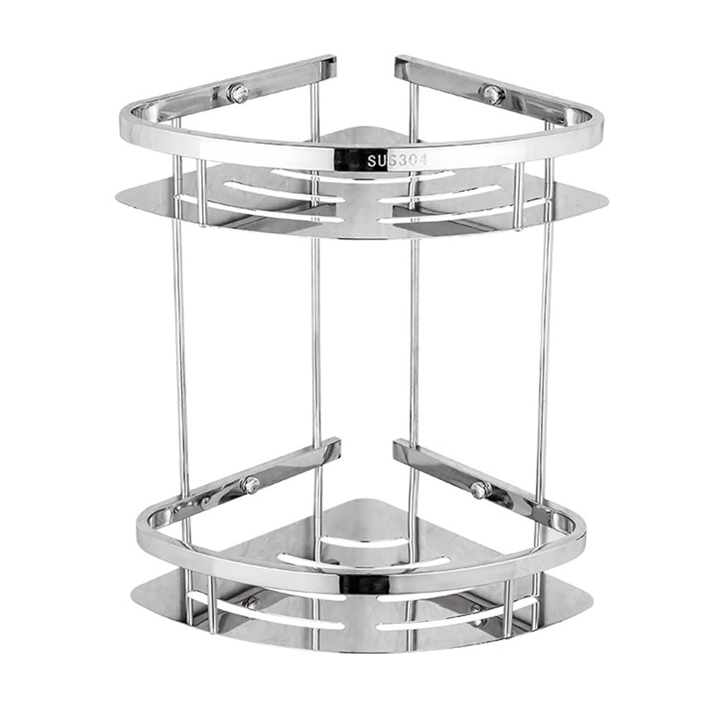 Étagère de bain en acier inoxydable double pour résoudre le manque de rangement douche