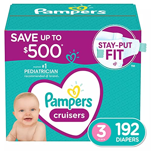 Image of Pampers Cruisers Diapers - Size 3 (16-28 Pounds), 192 Count