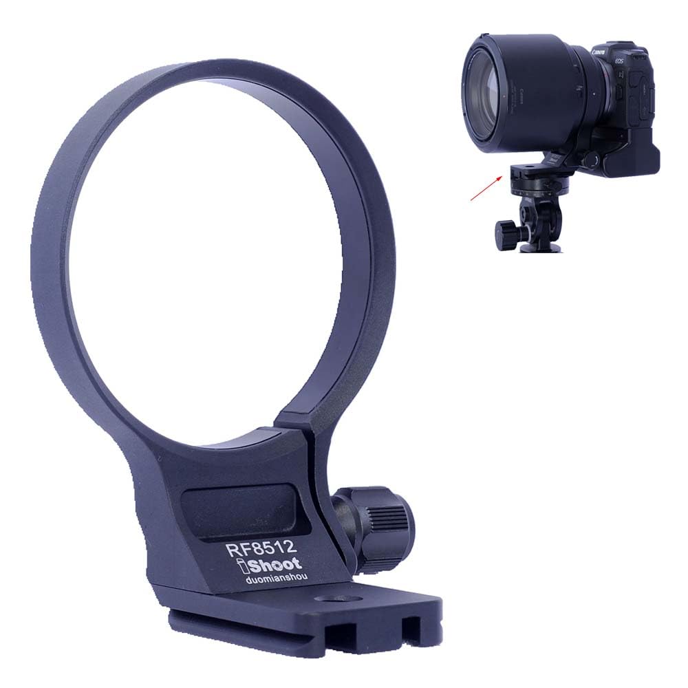 iShoot Lens Collar Tripod Mount Ring Compatible with RF 85mm F1.2L USM DS, Canon RF 85mm F1.2L USM, Support Vertical Shoot, Arca-Swiss Fit Quick Release Plate Bracket for Arca Fit Clamp & Stabilizer