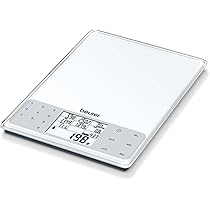 Beurer DS 61 Bilancia Cucina Dieta, elettrica, white, vetro
