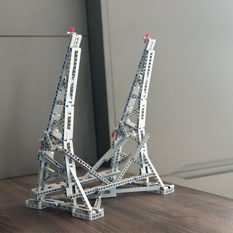 highdar Millennium Falcon Vertical Display Stand for 75192 Star Wars, DIY Display Bracket Building Set, silver - Image 4