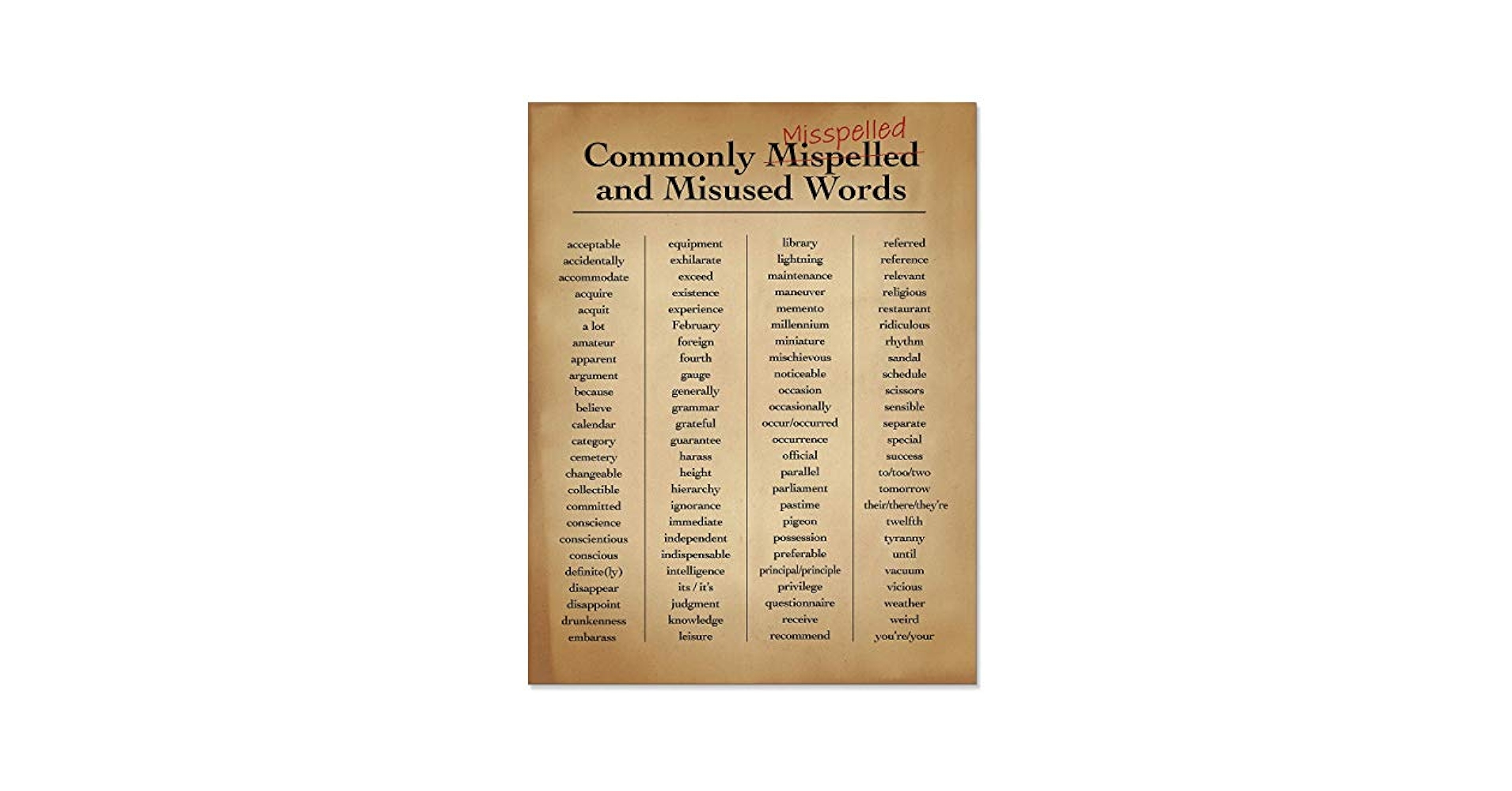 amazon-com-commonly-misspelled-and-misused-words-writing-print-three-colors-fine-art-paper-laminated-or-framed-multiple-sizes-available-for-home-or-school-home-kitchen for Free Printable List Of Commonly Misspelled Words Amazon.com: Commonly Misspelled and Misused Words Writing Print. Three Colors. Fine Art Paper, Laminated, or Framed. Multiple Sizes Available for Home or School. : Home & Kitchen for Free Printable List Of Commonly Misspelled Words