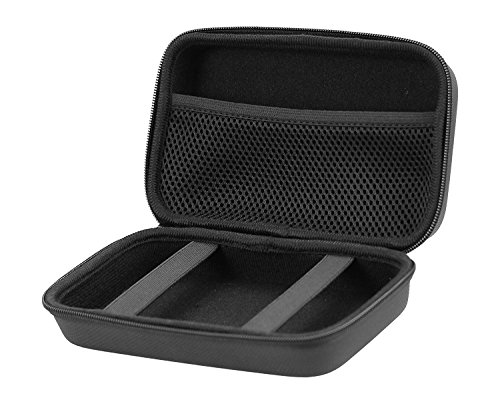 Estuche resistente y reforzado Navitech gris carbón para viaje, compatible con proyector pico DLP Aiptek GoProjector miniatura 3