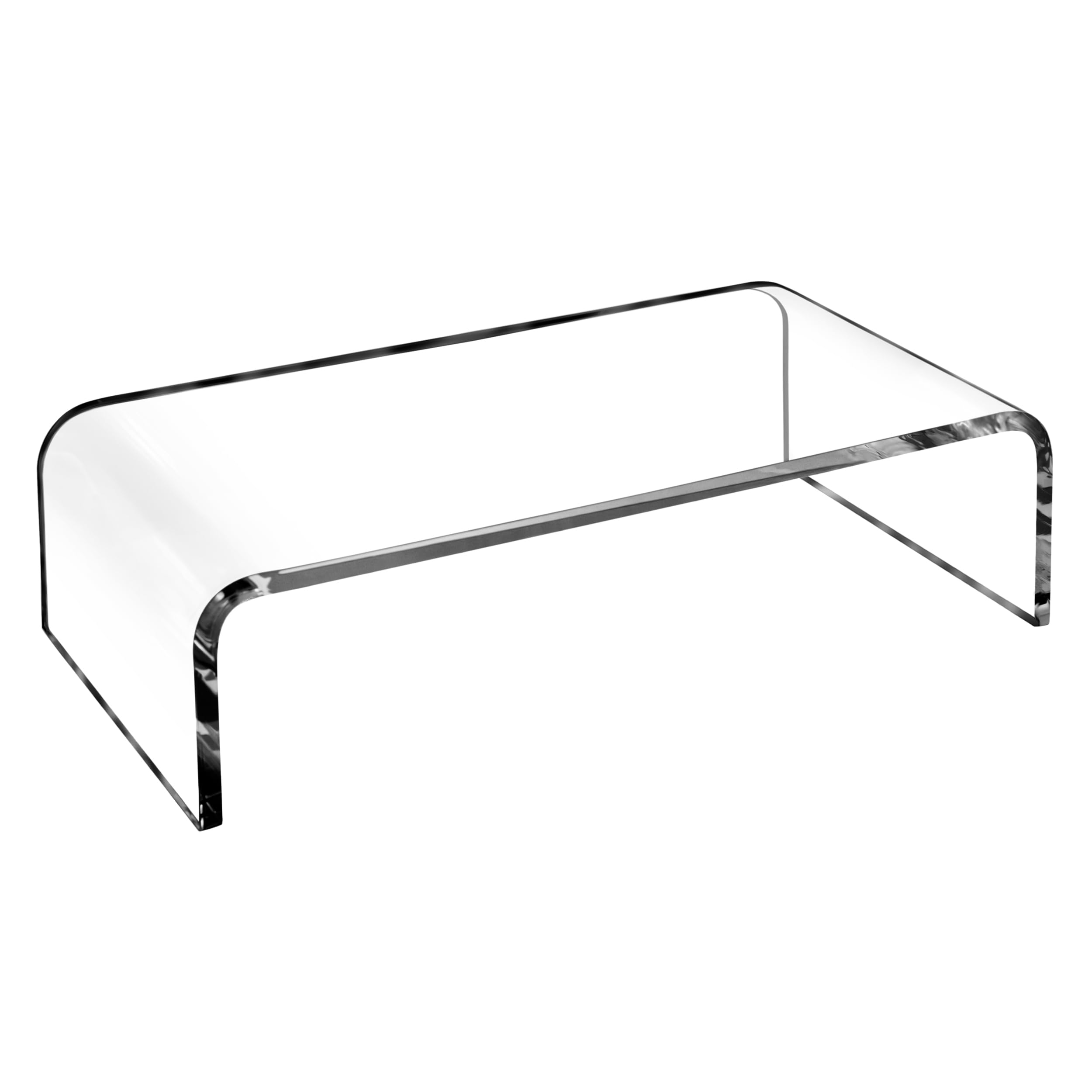 AMT Premium Acrylic Monitor Stand Clear Monitor Stand Clear Monitor Riser Laptop/PC/Multimedia Monitor Stand for Home Office (Large)