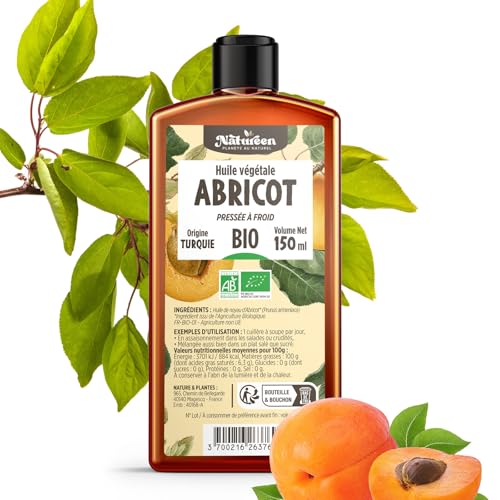Huile de Noyau d'Abricot Bio 150 ml - AB - Natureen | Planète au Naturel - Pure, Naturelle et...