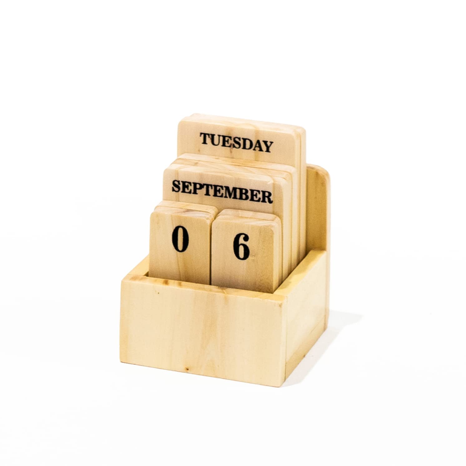 IVEI Wooden Perpetual Desk Calendar - Wooden Perpetual Calendar Set for Desk Decor, Study Room- Endless Calendar for Office, School, Home - Sustainable Calendar (Black (Print))-image-37