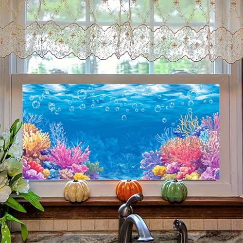 Vinilo decorativo para ventana con diseño marino 39.3x17.7 pulgadas miniatura 6