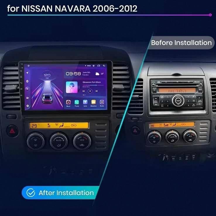 Pantalla Carplay para Nissan Navara 2006-2012 con Android Auto y sistema de 4 núcleos 2G+32G 2