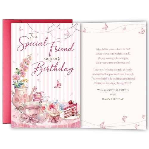 YIWANSIN Birthday Card Gift for Special Friend, Heartfelt Best Friend Birthday Card Gift for Her...