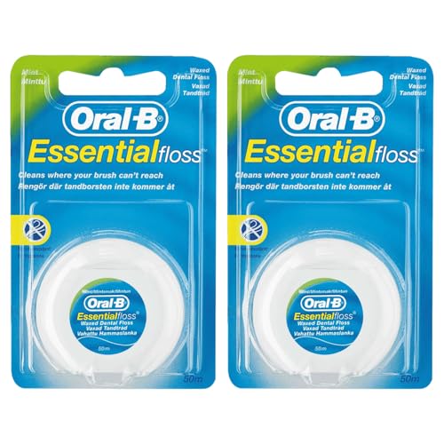 High Vibrant | Oral Essential Floss, Waxed Mint Flavor, 50m, Pack of 2