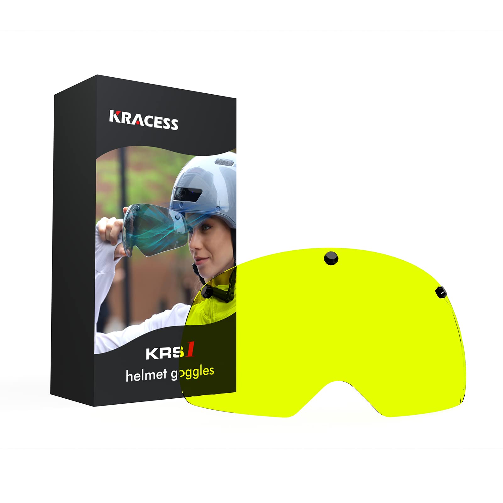KRACESS krs1 intelligent helmet clear goggles (yellow goggles)