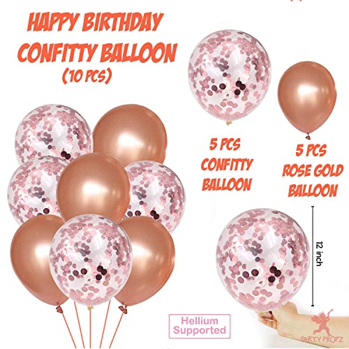Image of Party Propz Rubber Latex Balloon, , Rose Gold - Set of 10
