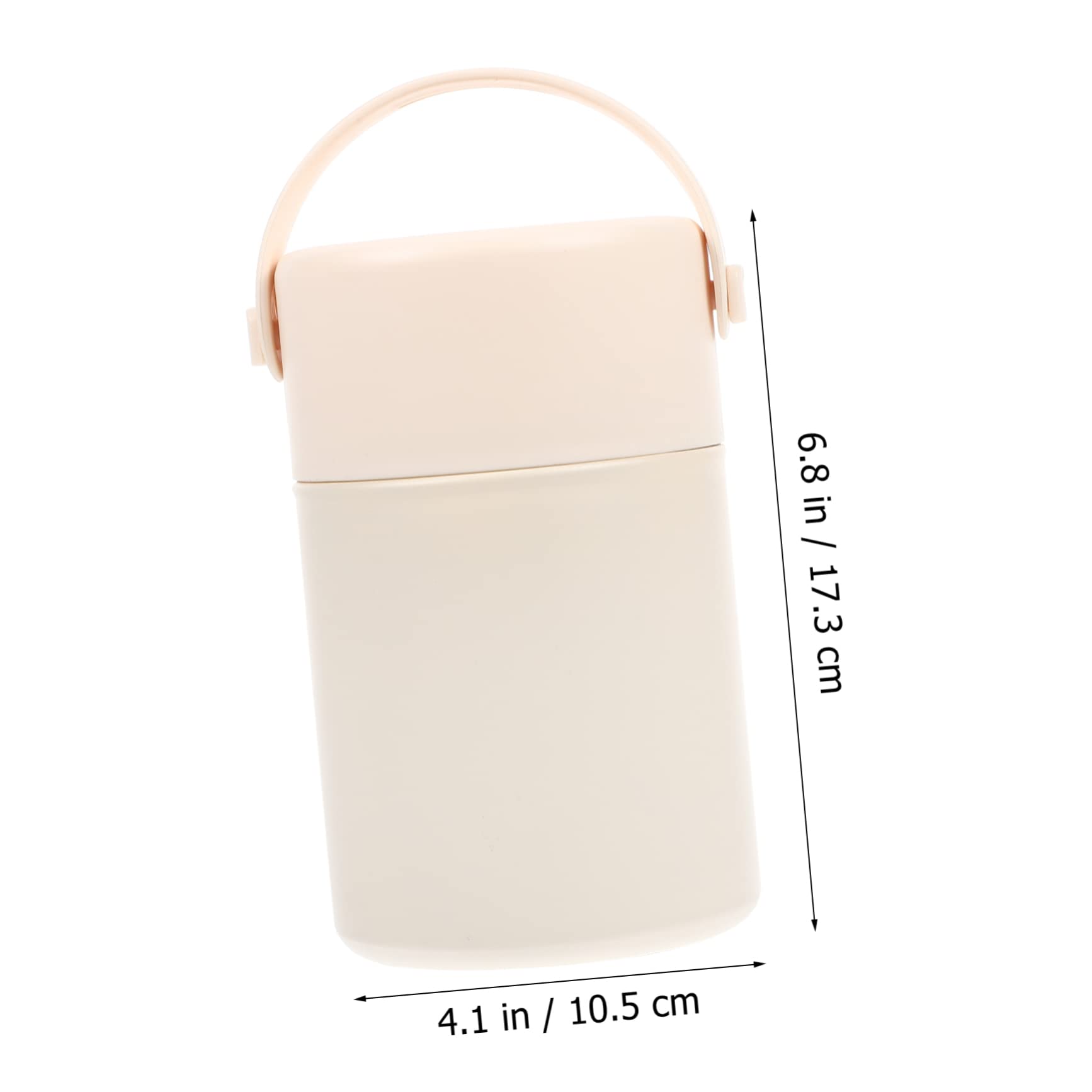 850ml Edelstahl Lebensmittelglas Thermobehälter mit Löffel und Henkel Auslaufsicher und Leicht zu Tragen für Outdoor Aktivitäten in Beige