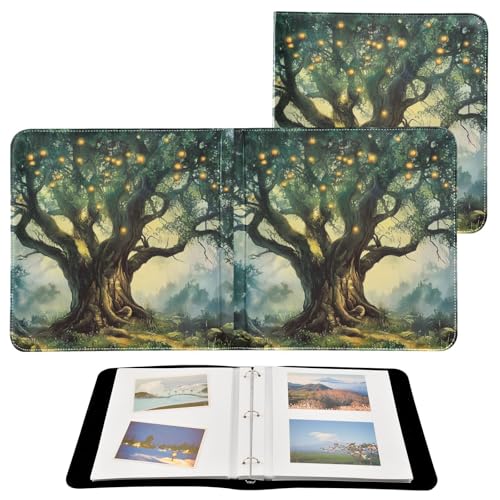 Álbum de fotos adhesivo DIY Scrapbook Fairy Tales con árbol luminoso, encuadernación 3 anillas, 40 páginas, 8x10 para recuerdos miniatura 2