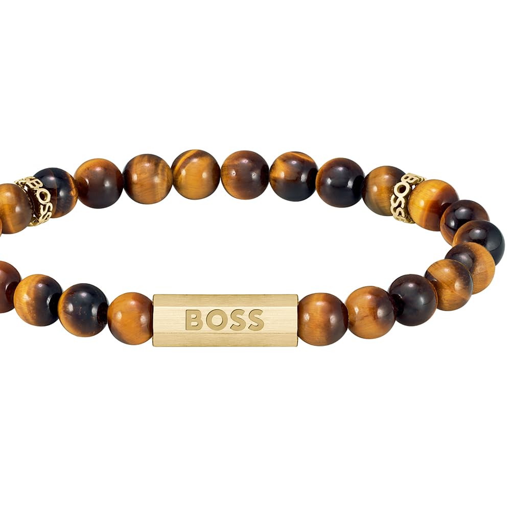 Boss Biżuteria Męska Bransoletka z Kolekcji Sphere Stones z Kamieniami Tygrysiego Oka - 1580661M