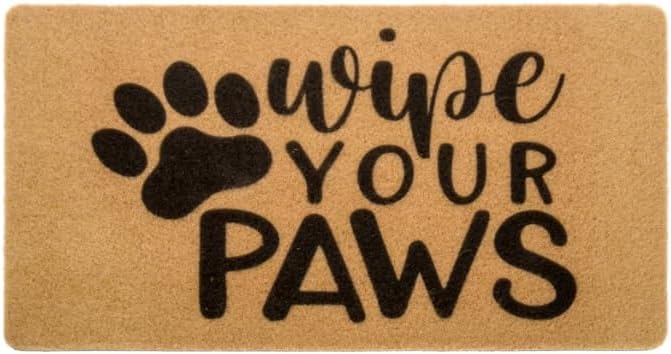 Wipe-Your-Paws-Doormat - Felpudo de bienvenida con huella de animal para exteriores e interiores, divertido tapete de entrada exterior, decoración del hogar