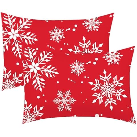 HCORA Christmas Pillow Cases Set of 2 Cover
